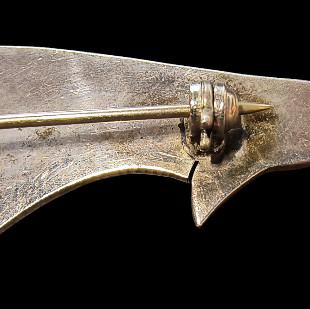 Taxco Mexico Artisan Sterling Silver Howling Coyote Brooch - Picture 8 of 10